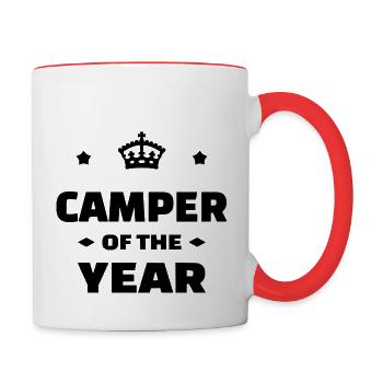 camper of the year - Contrast Coffee Mug - white/red - Right