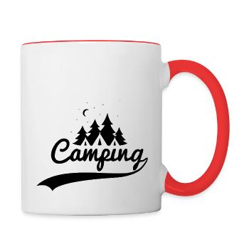 camping deluxee - Contrast Coffee Mug - white/red - Right