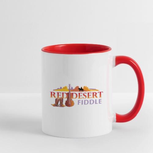 Red Desert Fiddle, Red Text Cut-Out. - Contrast Coffee Mug