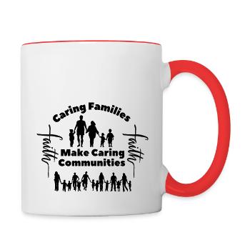 Faith, Family, Community - Contrast Coffee Mug - white/red - Right