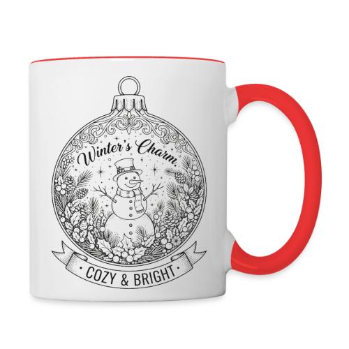 Festive Snowman T-Shirt - Contrast Coffee Mug