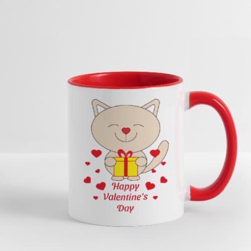 Valentine Cat Coffee Mug - Contrast Coffee Mug
