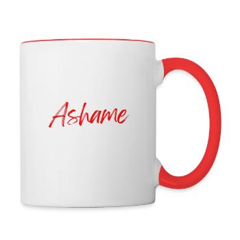 Updated Transparent Unashamed T Shirt - Contrast Coffee Mug - white/red - Right