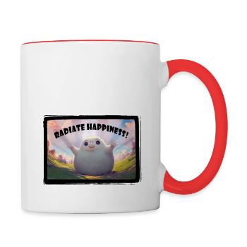 Radiate Happiness - Contrast Coffee Mug - white/red - Right