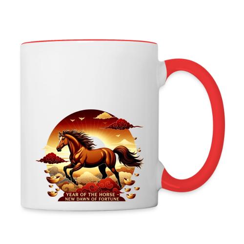 Year of the Horse Sunrise T Shirt, Lunar New Year - Contrast Coffee Mug