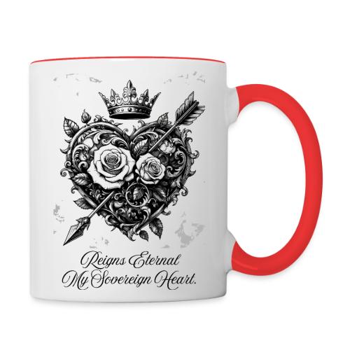 Royal Heart T-Shirt, Mug, & Leggings - Contrast Coffee Mug