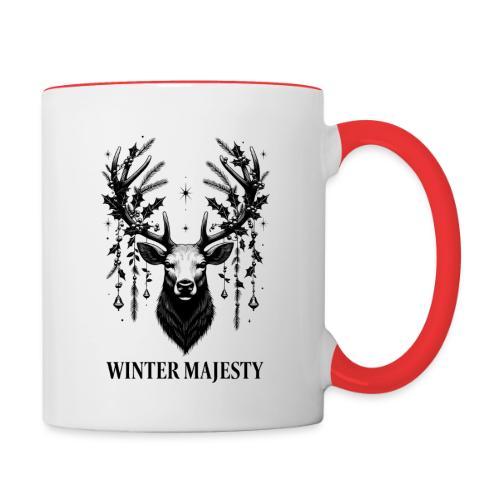 Majestic Reindeer T-Shirt, Poster, & Mug - Contrast Coffee Mug