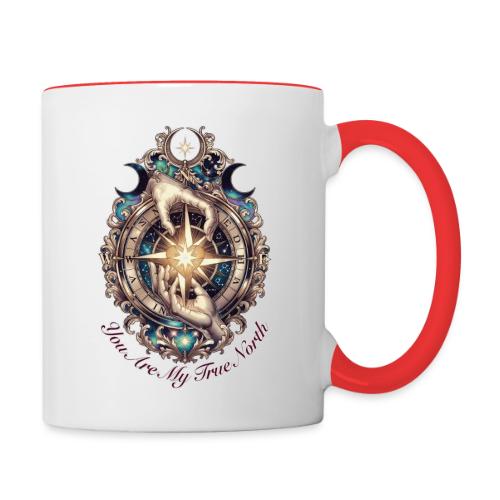 You Are My True North Celestial Compass T-Shirt - Contrast Coffee Mug