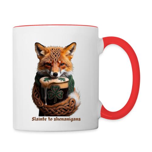 Sly Emerald Fox Toast T-Shirt - Contrast Coffee Mug