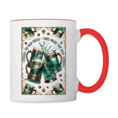 Cheers to Bad Ideas Tankards Graphic Tee - Contrast Coffee Mug