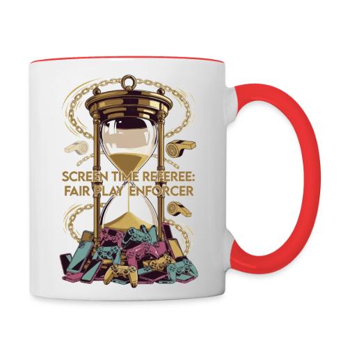 Screen Time Referee T Shirt, Fair Play Enforcer - Contrast Coffee Mug