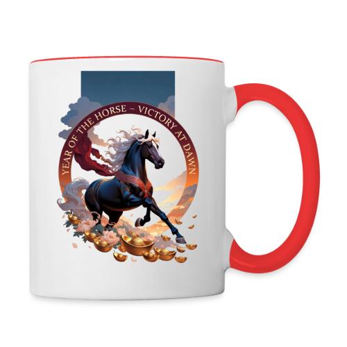 Year of the Horse Dawn T Shirt,Lunar New Year Gift - Contrast Coffee Mug
