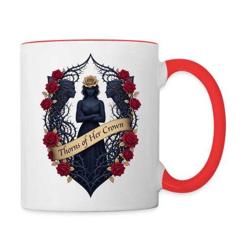 Women’s Day Thorn Crown T Shirt, Gift for Sister - Contrast Coffee Mug