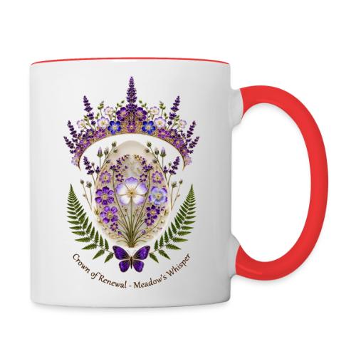 Spring Meadow Crown Tee, Cottagecore Renewal Gift - Contrast Coffee Mug