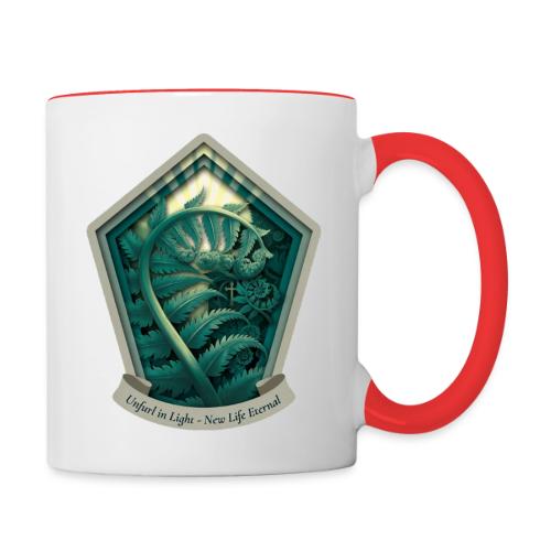 Easter Unfurl in Light Fern T Shirt, Spring Gift - Contrast Coffee Mug