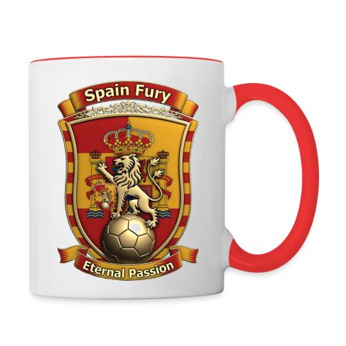Spain Lion Fury T-Shirt, Spanish Crest Gift - Contrast Coffee Mug
