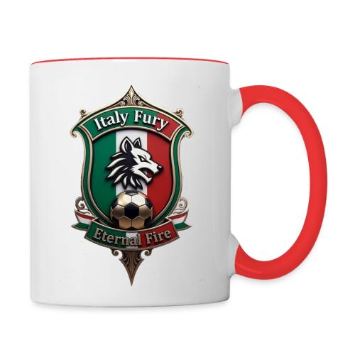 Italy heritage Wolf Fury Tee, Pride Badge Gift - Contrast Coffee Mug