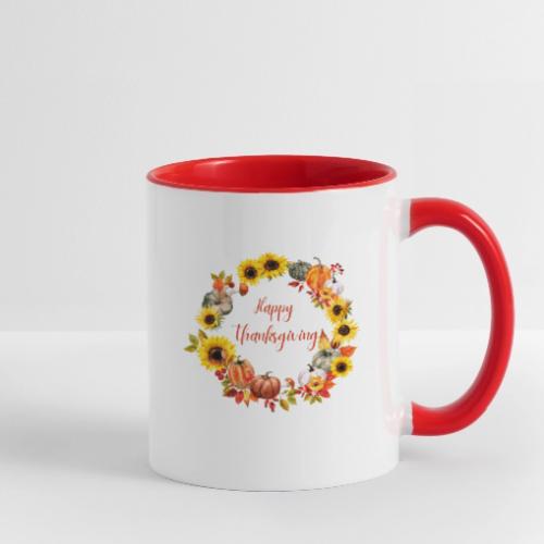 Happy thanksgiving - Contrast Coffee Mug