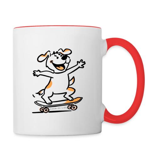 Dog on a Skateboard - Zoomies Life Tshirt - Contrast Coffee Mug