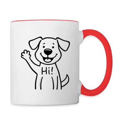Hi Puppy Vibes - Contrast Coffee Mug