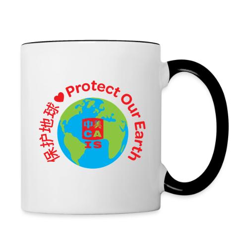Earth with CAIS logo - Contrast Coffee Mug