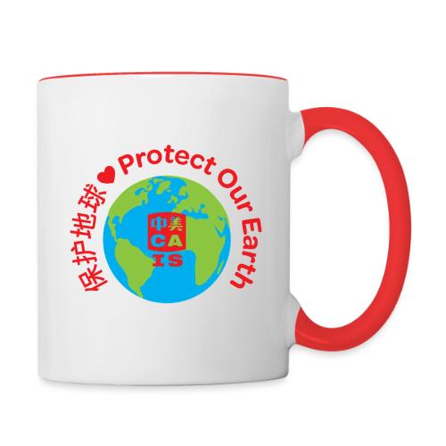 Earth with CAIS logo - Contrast Coffee Mug