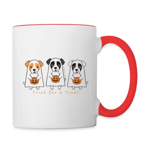 Puppy Ghosts Trick for Treats - Contrast Coffee Mug