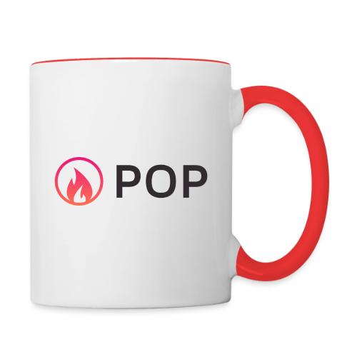 pop logo black - Contrast Coffee Mug