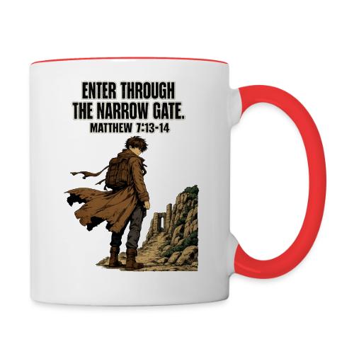 Enter Through the Narrow Gate | Matthew 7:13-14 - Contrast Coffee Mug