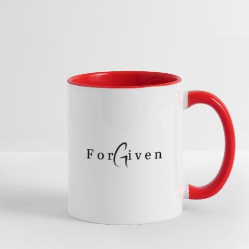 Forgiven In Black Letters - Contrast Coffee Mug