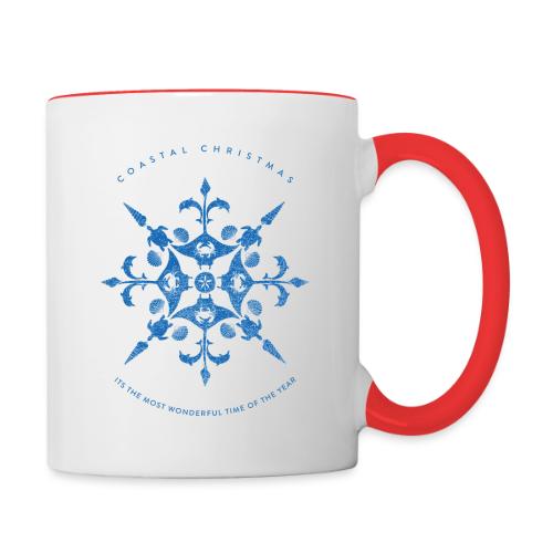 Coastal Christmas Snowflake 01 - Contrast Coffee Mug