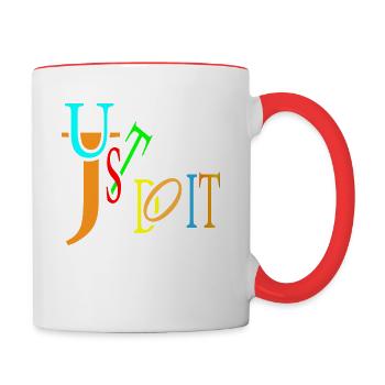 JUST DO IT - Contrast Coffee Mug - white/red - Right