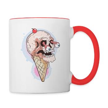 Ice cream - Contrast Coffee Mug - white/red - Right