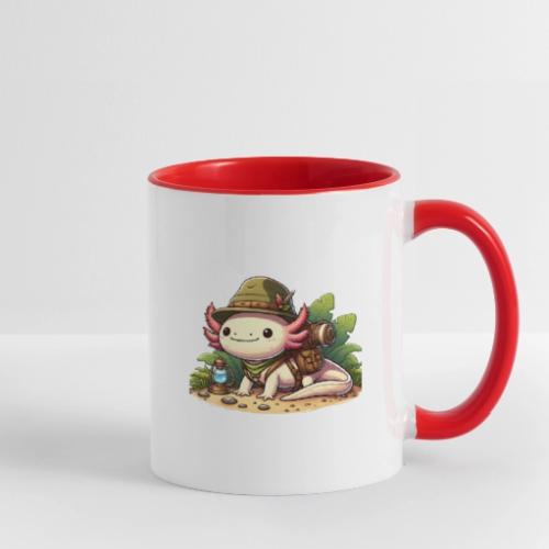 Cute Axolotl Adventure Graphic - Contrast Coffee Mug