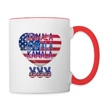 KAMALA 2024 VOTE KAMALA HARRIS CAMPAIGN 01 - Contrast Coffee Mug - white/red - Right