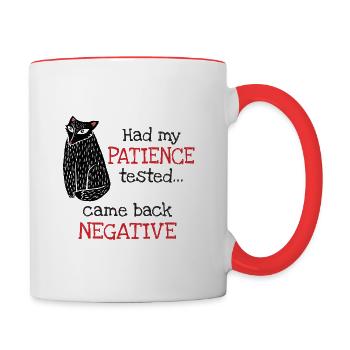 NegativePatience - Contrast Coffee Mug - white/red - Right