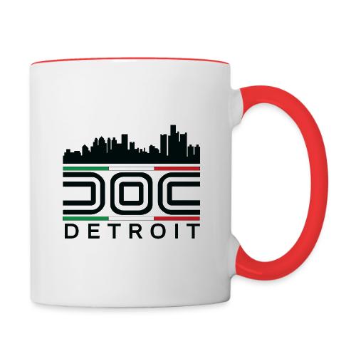 DOC-Detroit black no background - Contrast Coffee Mug