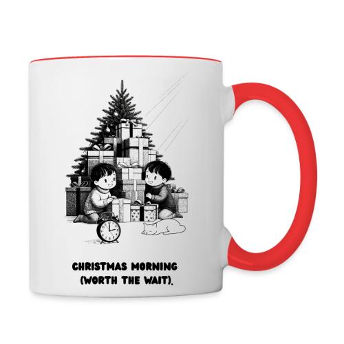 Christmas Morning T-Shirt | Minimalist Kids Gifts - Contrast Coffee Mug