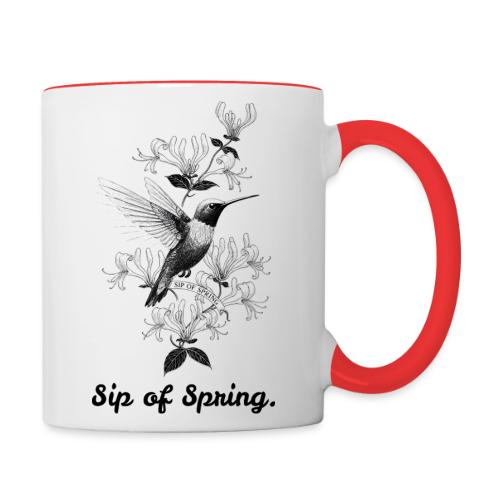 Hummingbird T-Shirt, Honeysuckle Vine - Contrast Coffee Mug