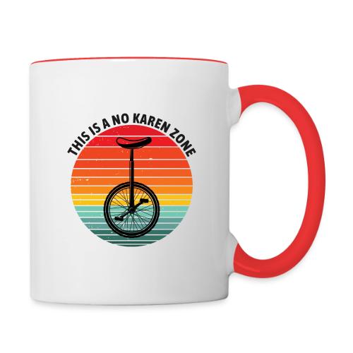 This is a no karen zone black text - Contrast Coffee Mug