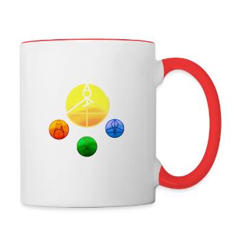 the magical glyphs from the owl house - Contrast Coffee Mug - white/red - Right