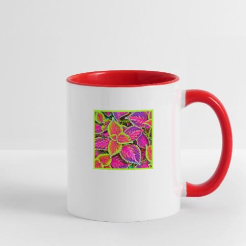 Vivid ChromaLeaf Harmony Pattern - Contrast Coffee Mug
