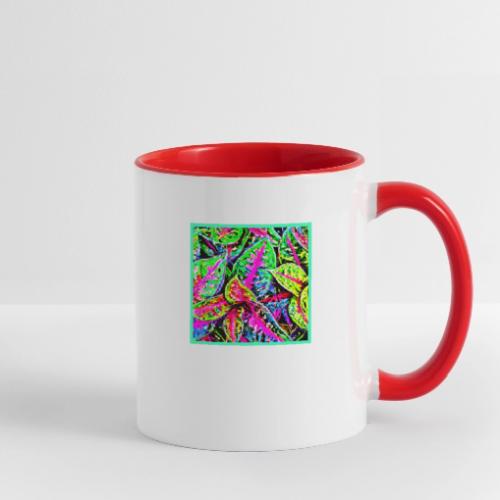 Vibrant Nature ChicLeaf Pattern - Contrast Coffee Mug