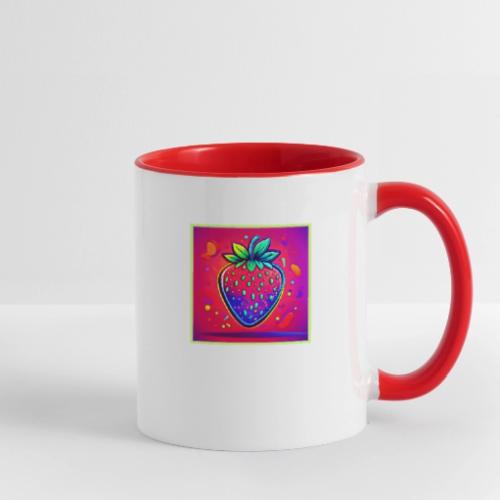 Neon Strawberry Pop - Contrast Coffee Mug