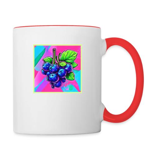 Vibrant Blueberry Artwork - Contrast Coffee Mug