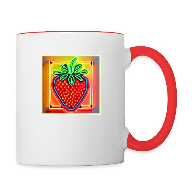 Colorful Strawberry Neon Glow