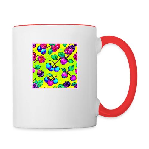 Bright Berry Fruit Pattern - Contrast Coffee Mug
