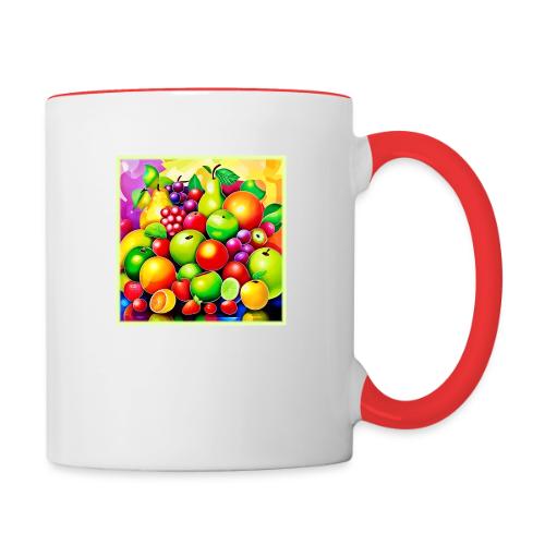 Vibrant Fruit Medley Art - Contrast Coffee Mug