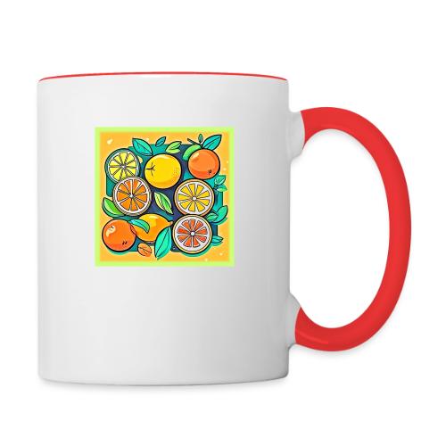 Citrus Fruit Art Design - Contrast Coffee Mug