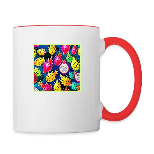 Dragon Fruit Pattern Art - Contrast Coffee Mug